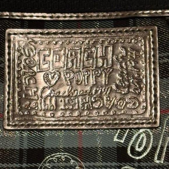 Coach Poppy Blue / Silver Tartan Plaid Crossbody Bag - Picture 2 of 12